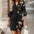 Wild V-neck Dress - Black / S