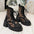 WildStride Leopard Lace-Up Chunky Heel Booties - Leopard Print Black / 35