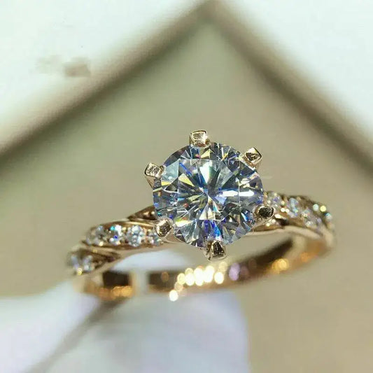 Winding Twist Micro-inlaid Ring