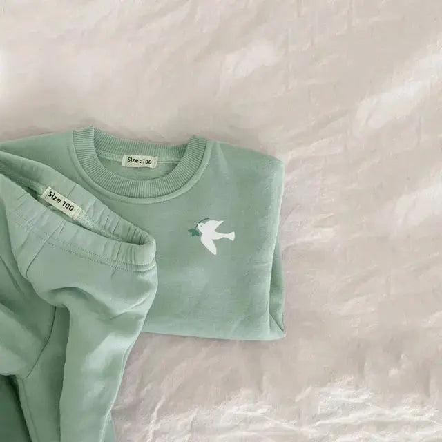 Winter Babe Set - Dark green / 48cm