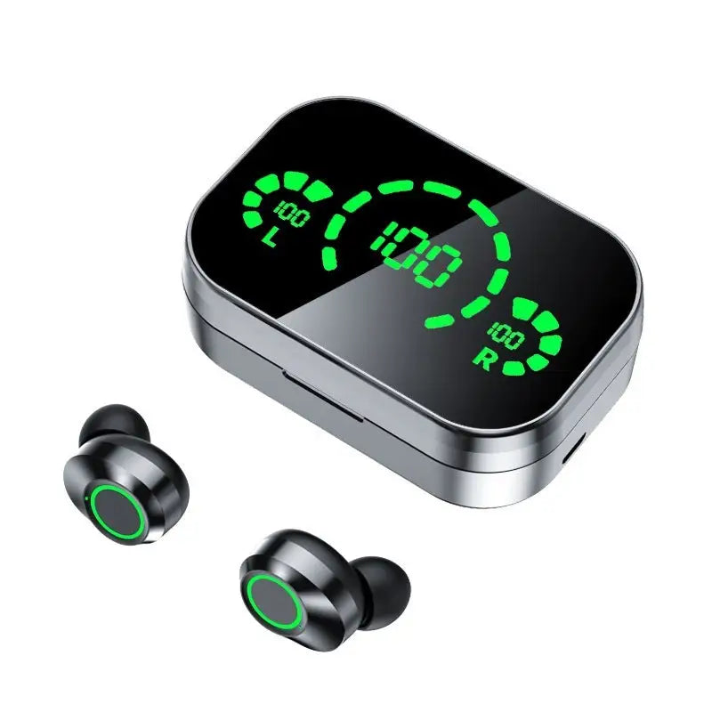 Wireless Earbuds with LED Power Display and Upgraded 5.3 Core Chip Black / usb