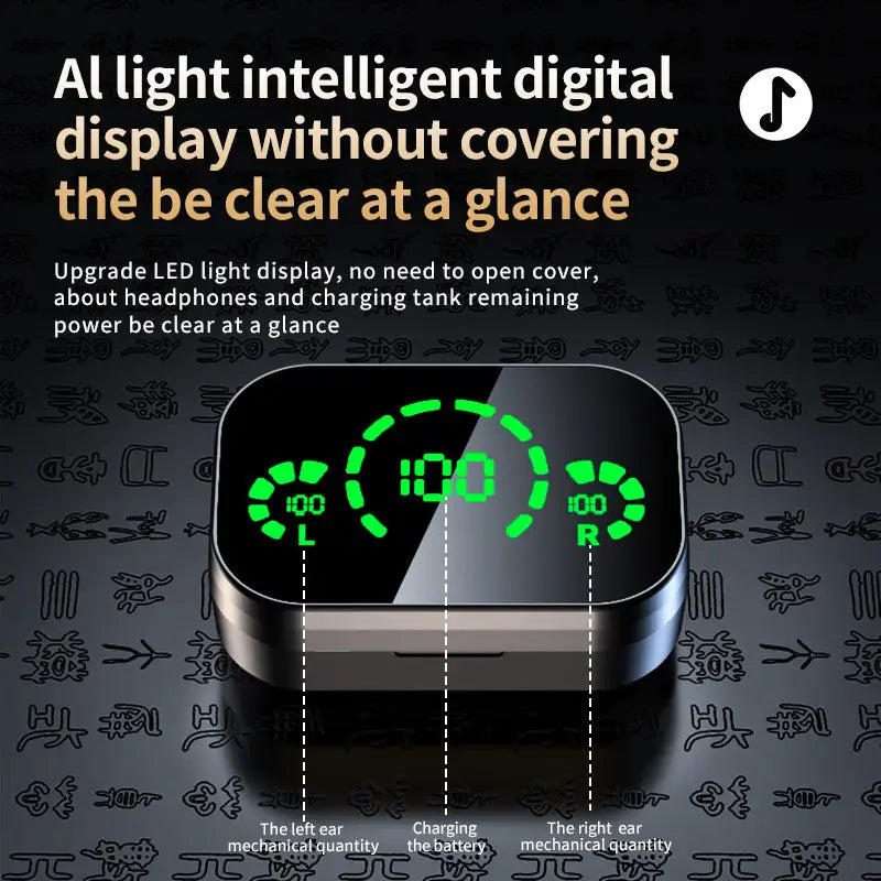 Wireless Earbuds with LED Power Display and Upgraded 5.3 Core Chip