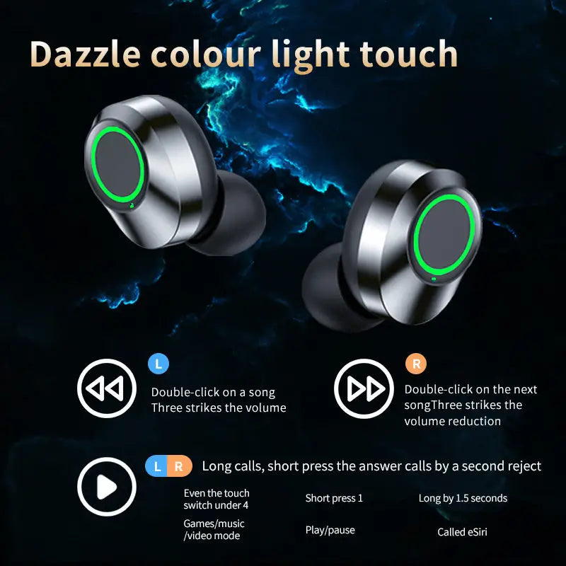 Wireless Earbuds with LED Power Display and Upgraded 5.3 Core Chip