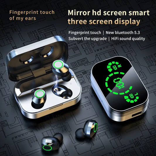 Wireless Earbuds with LED Power Display and Upgraded 5.3 Core Chip