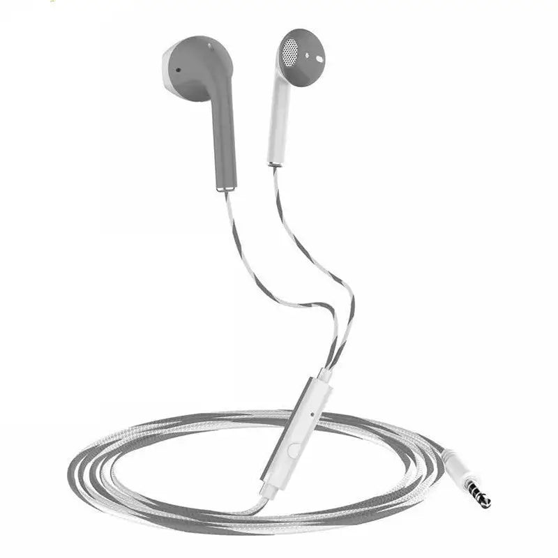 Wireless Earbuds with LED Power Display and Upgraded 5.3 Core Chip White gray / Wired earphone