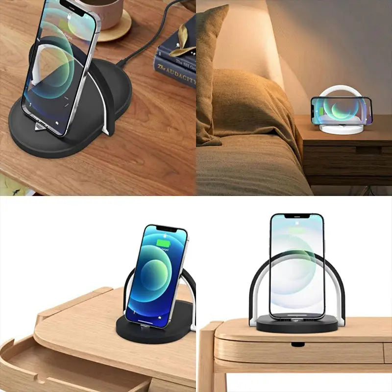 Wireless Fast Charger and Adjustable Phone Holder