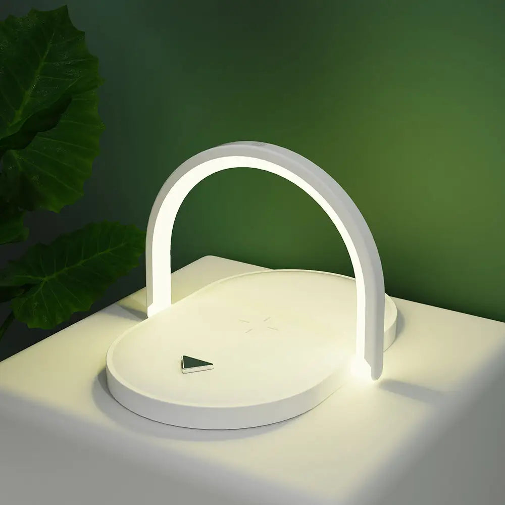 Wireless Fast Charger and Adjustable Phone Holder White