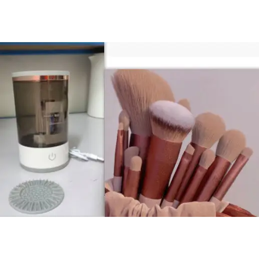 Women Eye Shadow Brush Cleaning Tool for Deep Makeup Brush Cleaning Set3 / USB