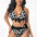 Women’s Colorful Printed Plus Size Bikini Swimming Suit - Figure 4 / S
