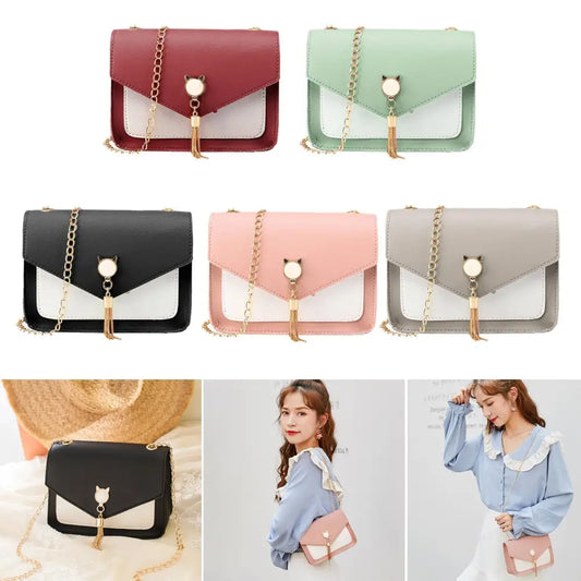 Womens Designer PU Leather Crossbody Shoulder Bag