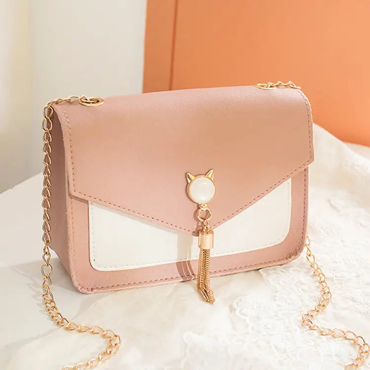 Womens Designer PU Leather Crossbody Shoulder Bag
