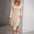 Women’s Fashion Temperament Square Collar Woolen Dress - Apricot / S