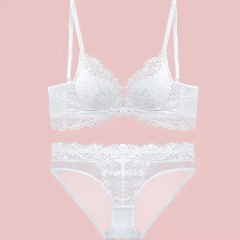 Women’s Fashionable White Underwear With Big Breasts