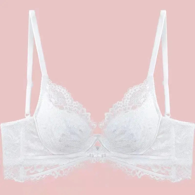 Women’s Fashionable White Underwear With Big Breasts - White single piece / 70ABC Pass Cup