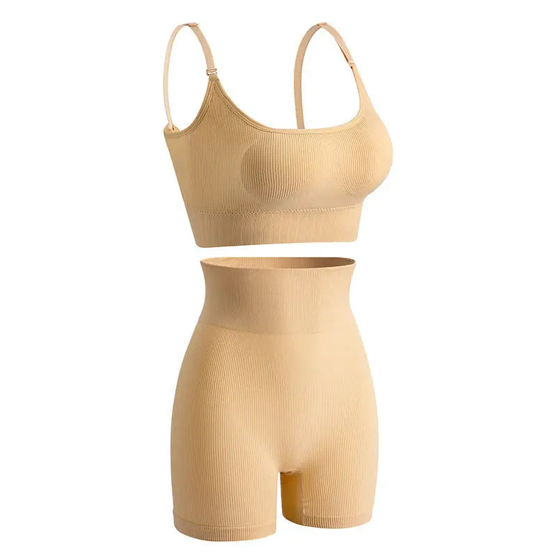 Women’s Fitness Nudity Without Steel Ring Sports Underwear - Apricot / M