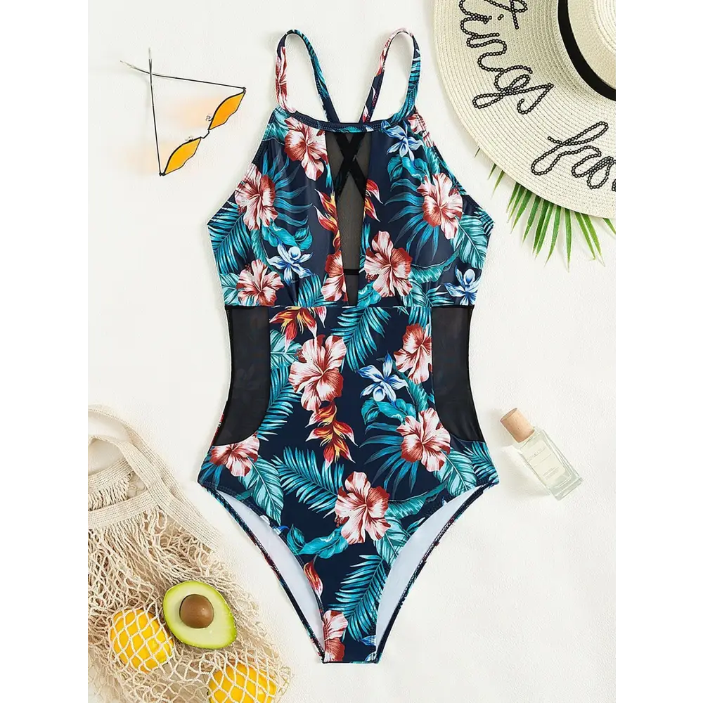 Women’s One-piece Swimsuit European And American Deep V
