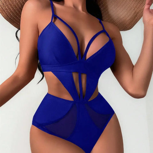Women’s Plain Cloth European And American One-piece Swimsuit