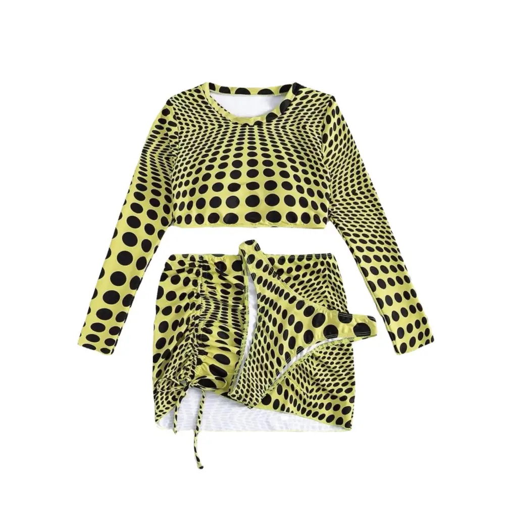Women’s Polka Dot Swimsuit Three-piece Suit