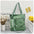 Women’s Soft Canvas Handbag with Outer Bag and Sandwich Pocket - Green
