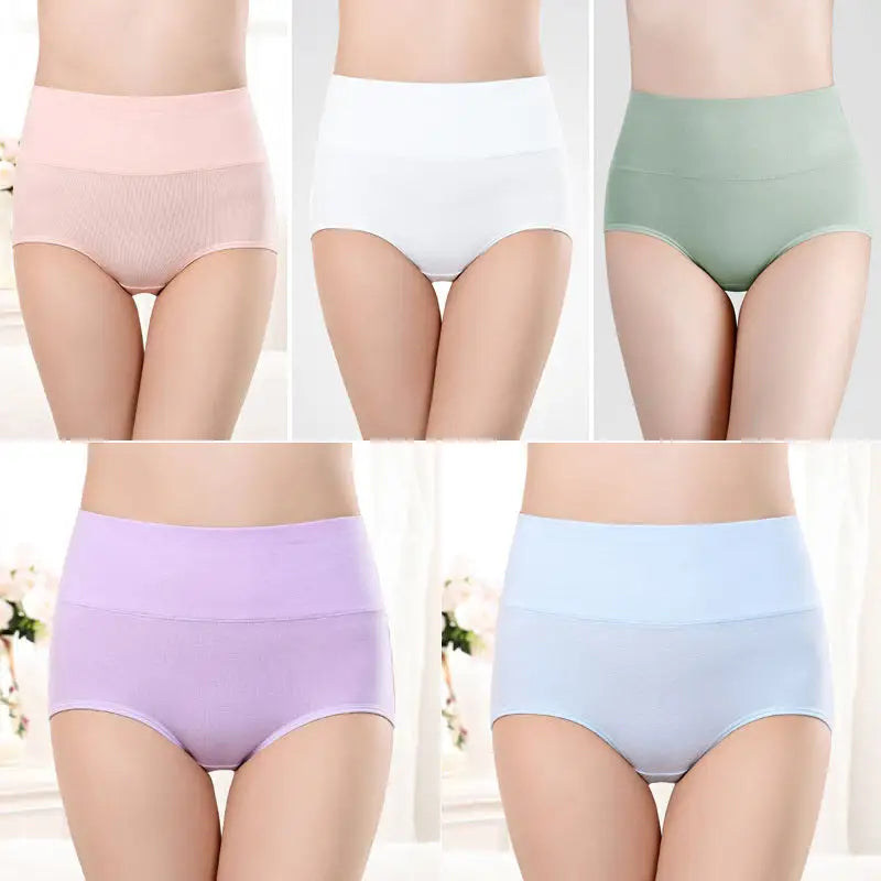 Women’s Underwear High Waist Shaping Underwear Plus Size - Pink White Green Blue Purple / S