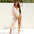 Women’s V-Neck Swimsuit Two Piece Long Sleeve Cape - Orange / S - 4