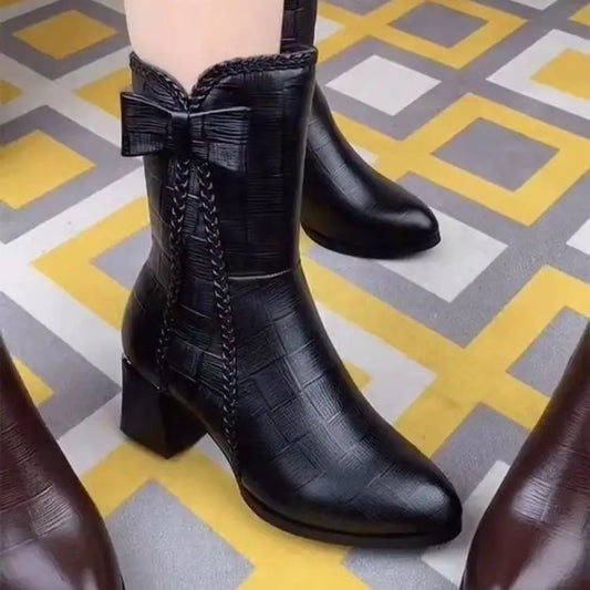 Women’s Waterproof Platform Bow Casual Shoes