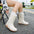 Women’s Waterproof PVC Shoe Covers in Multiple Colors and Sizes - Apricot Waterproof Mouth / 36