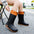 Women’s Waterproof PVC Shoe Covers in Multiple Colors and Sizes - Black Waterproof Mouth / 36