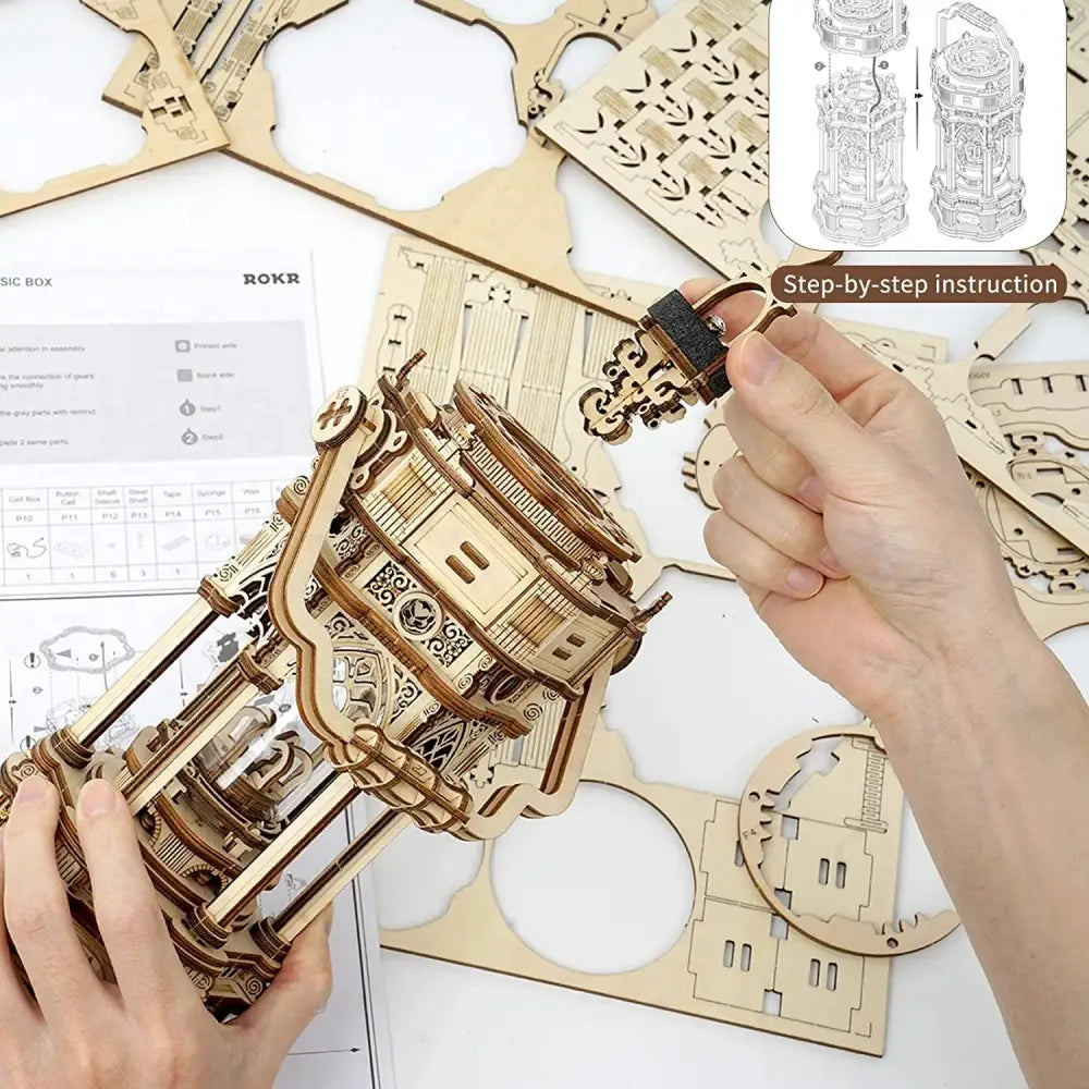 Wooden Model Kit 255 Pieces for Ages 8 and Up Assembly in 3 Hours AMK61 5