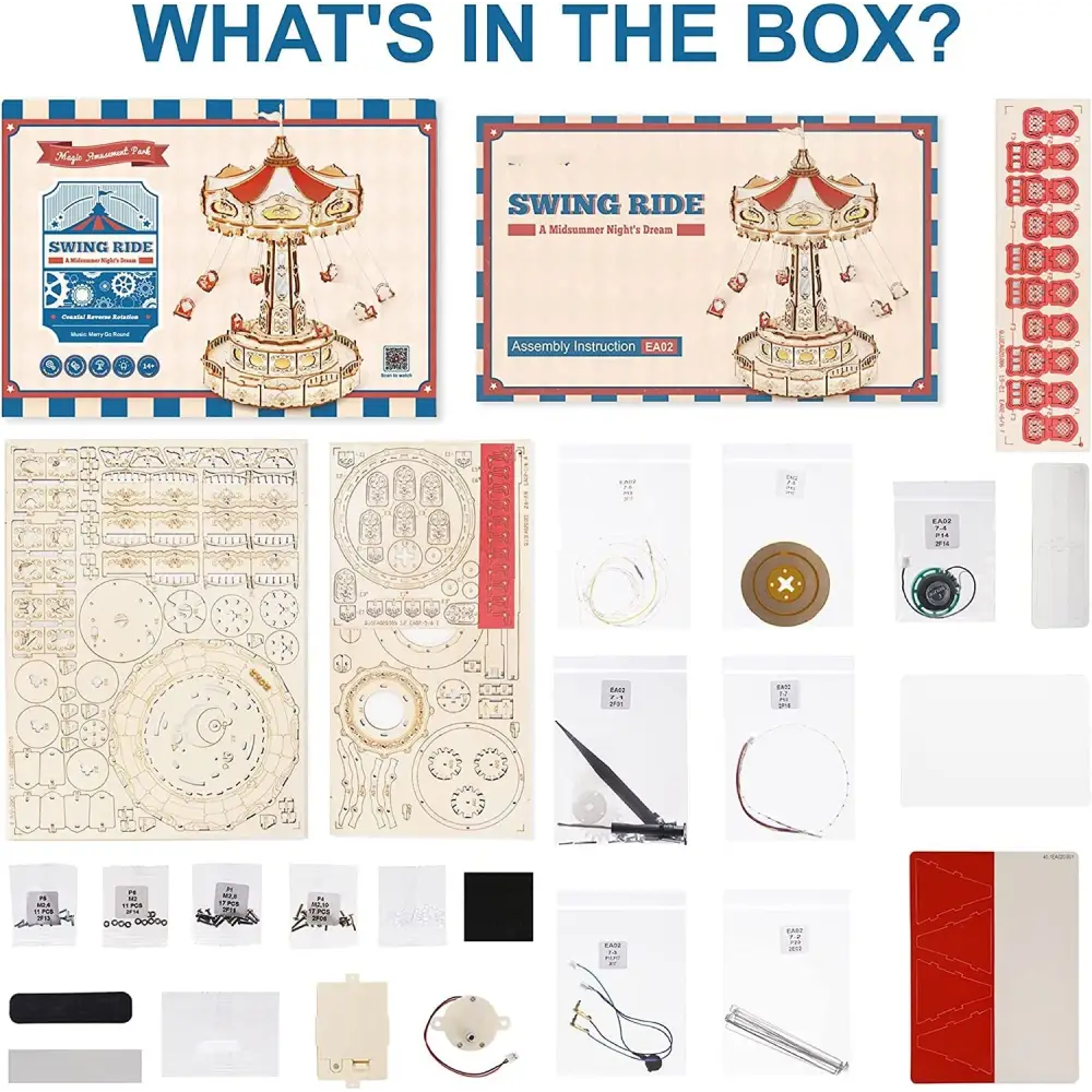 Wooden Model Kit 289 Pieces for Ages 8 and Up EA02 5