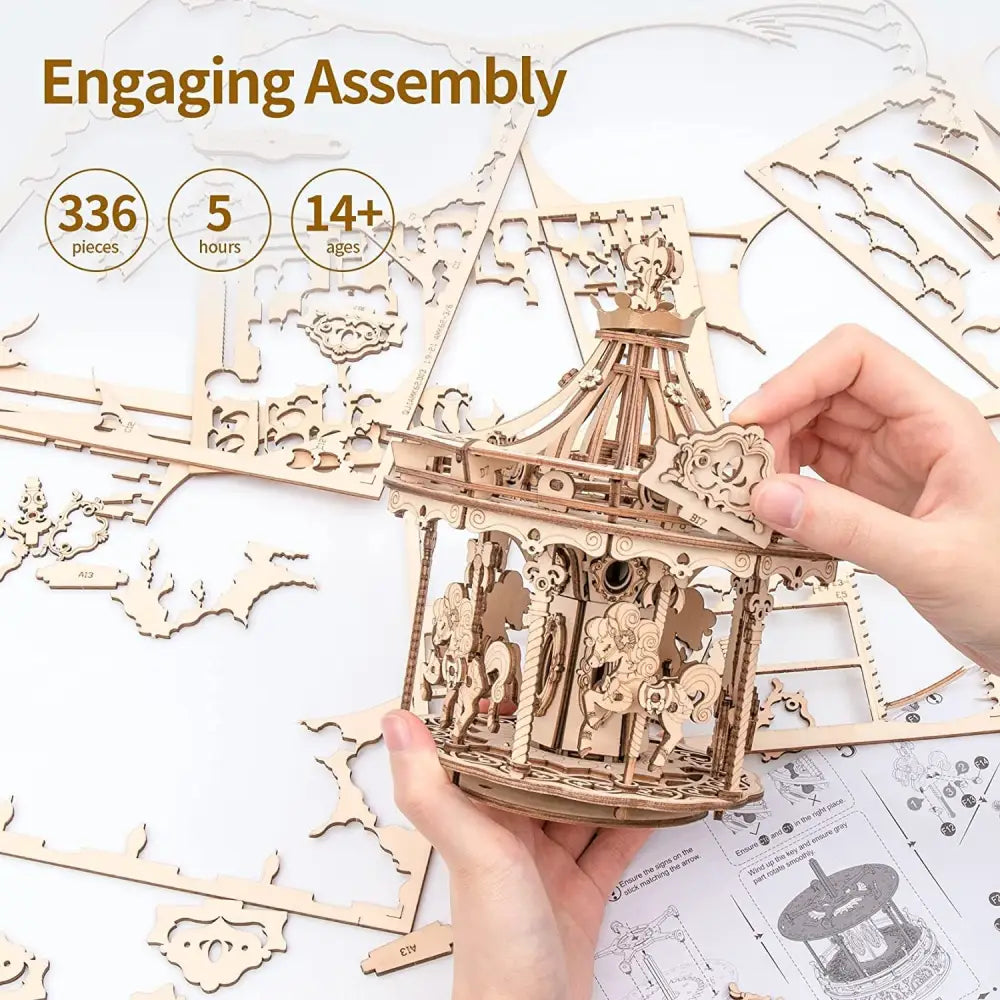 Wooden Model Kit 336 Pieces for Ages 8 and Up AMK62 5
