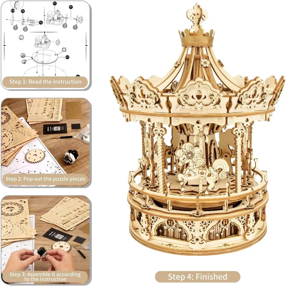 Wooden Model Kit 336 Pieces for Ages 8 and Up AMK62 5