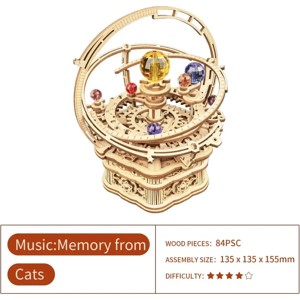 Wooden Model Kit 84 Pieces for Ages 14 and Up AMK51 5