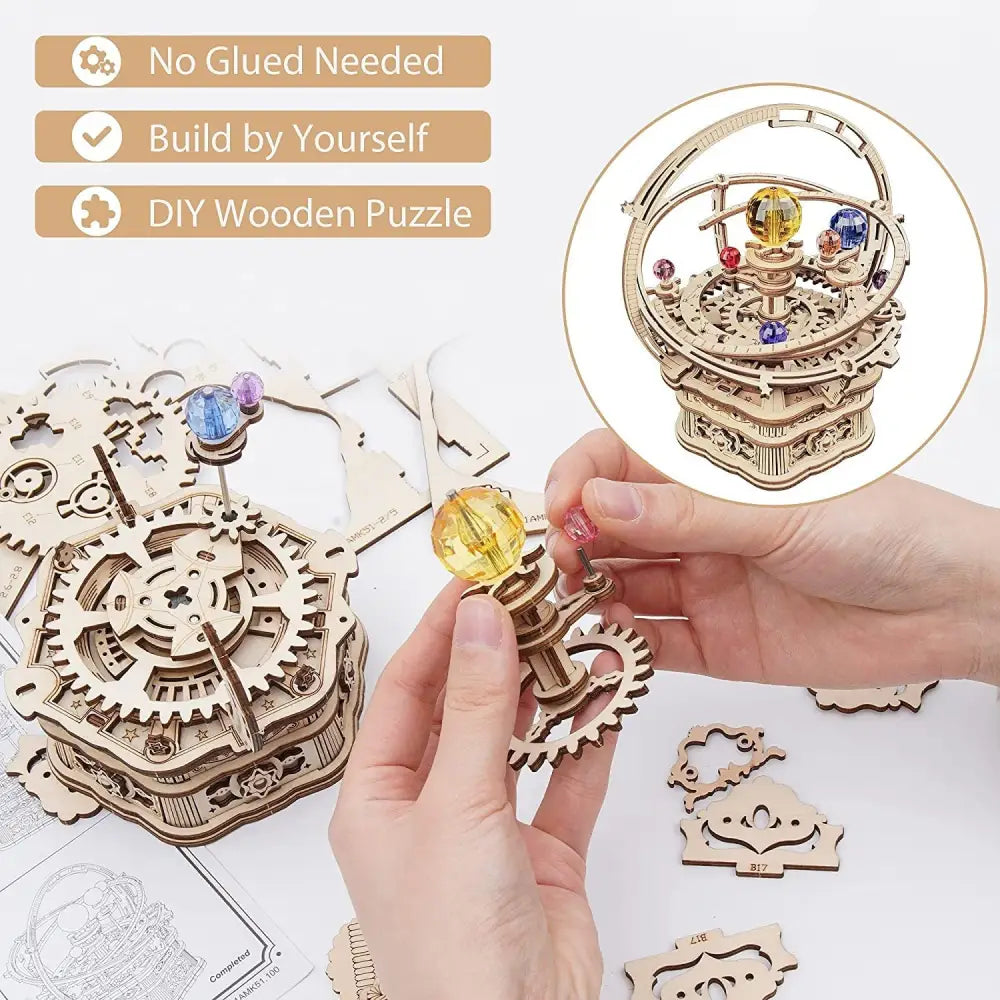 Wooden Model Kit 84 Pieces for Ages 14 and Up AMK51 5