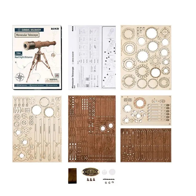 Wooden Telescope Model Kit 314 Pieces for Ages 14 and Up default 5
