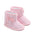 Woolly Bow Baby Booties - Pink / 13cm