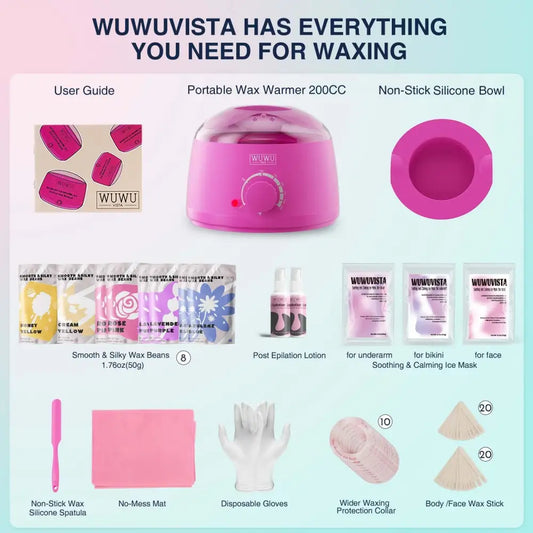 WUWUVISTA Gentle Home Waxing Kit for Effective Hair Removal 5