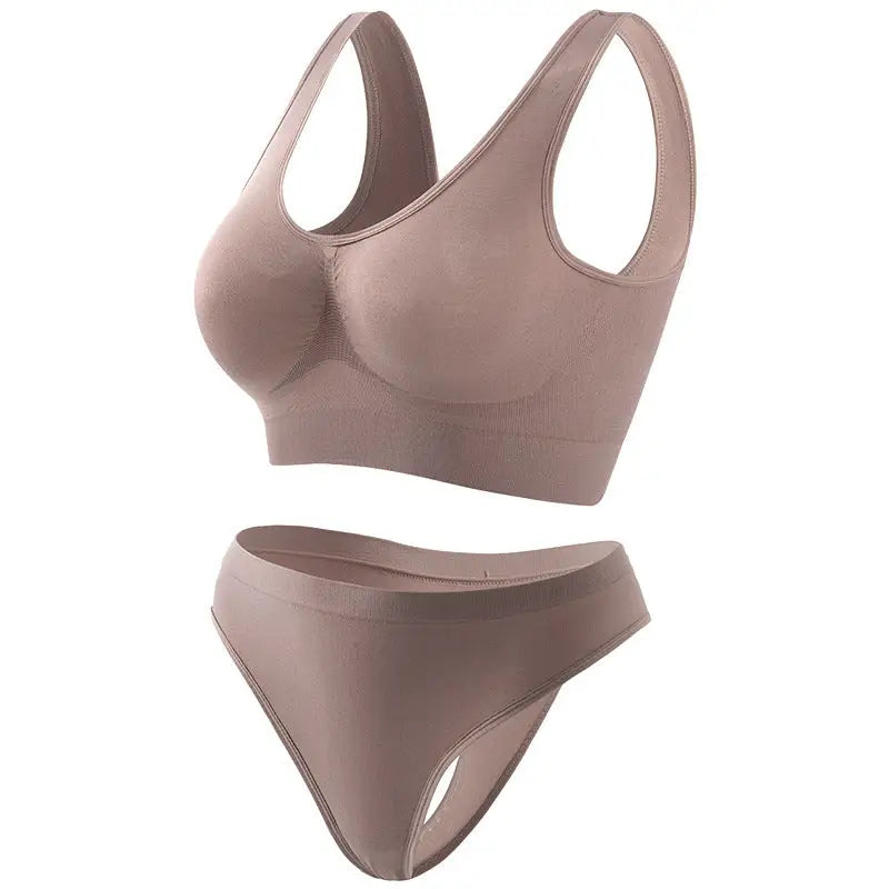 Yoga Underwear For Women Thin Small Breast Push Up - Cameo / S