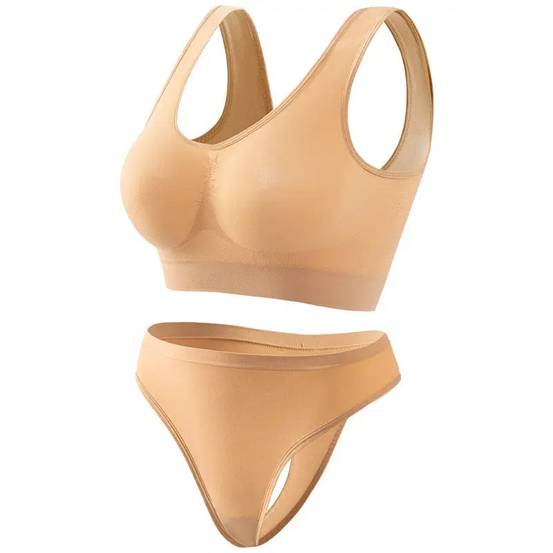 Yoga Underwear For Women Thin Small Breast Push Up - Skin Color / S
