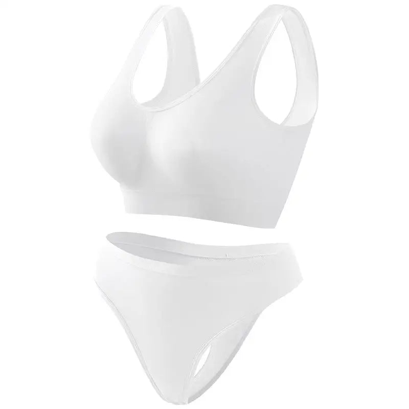 Yoga Underwear For Women Thin Small Breast Push Up - White / S
