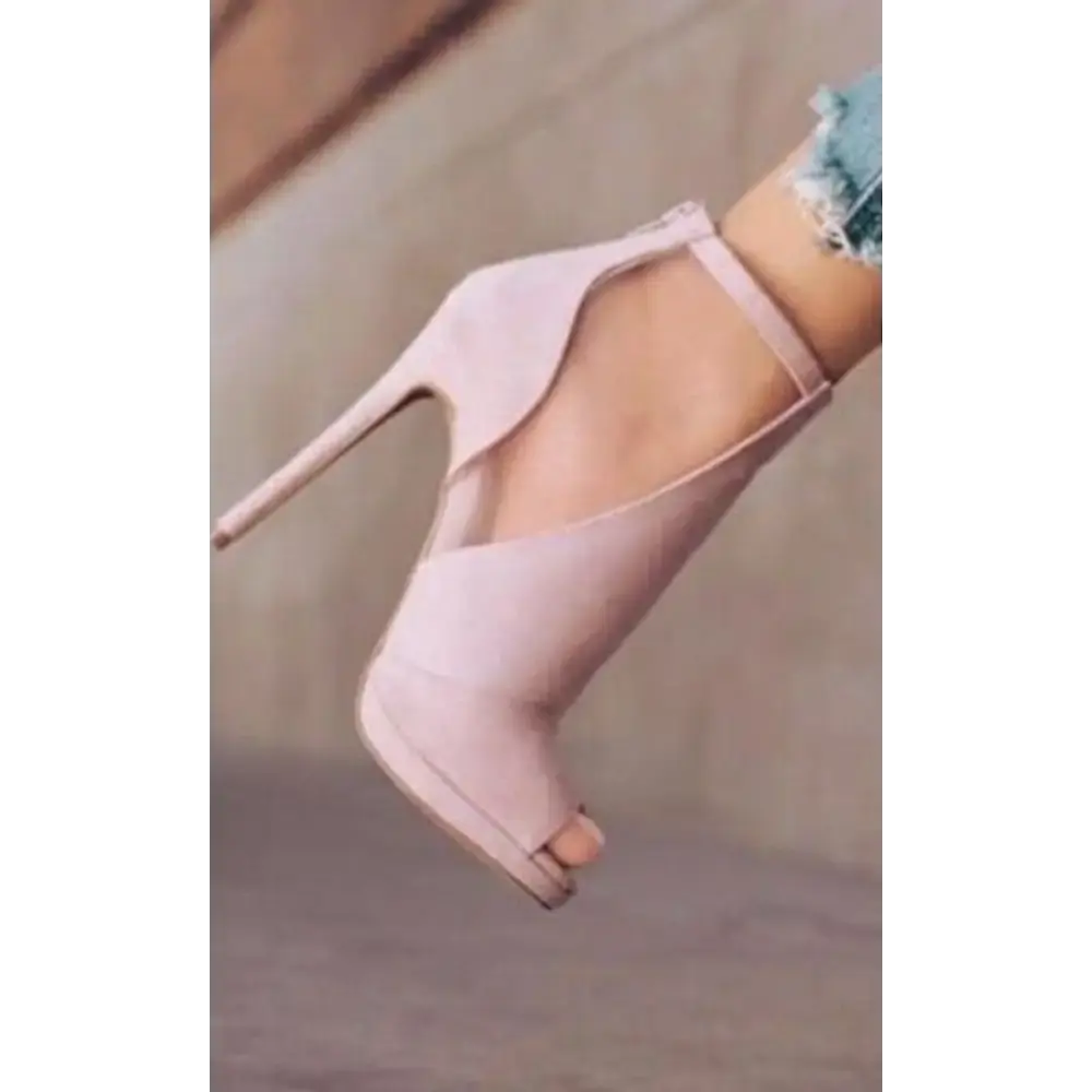 Zip Back Stiletto Sandals - Plus Size
