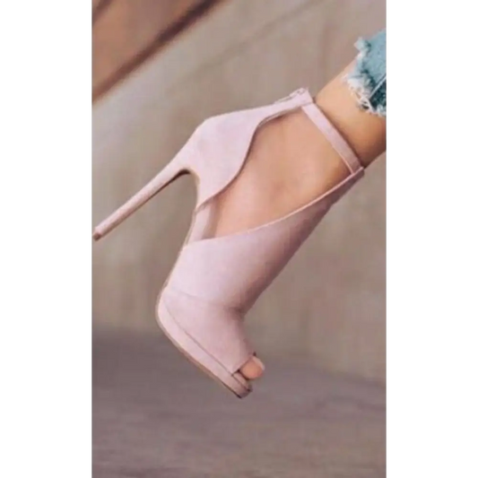Zip Back Stiletto Sandals - Plus Size