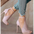 Zip Back Stiletto Sandals - Plus Size - Pink / 34