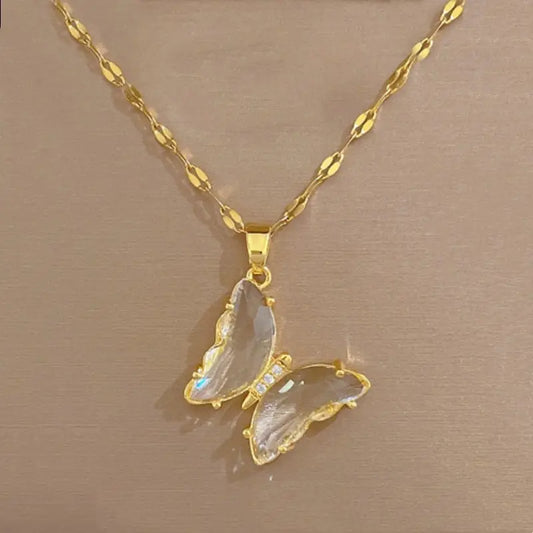 Zircon Butterfly Necklace - XL1074