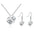 Zircon Cube Set - Silver