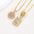 Zircon Gold Copper 26 Letter Pendant Necklace - Gold B