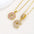 Zircon Gold Copper 26 Letter Pendant Necklace - Gold C