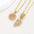 Zircon Gold Copper 26 Letter Pendant Necklace - Gold F