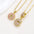 Zircon Gold Copper 26 Letter Pendant Necklace - Gold G