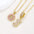 Zircon Gold Copper 26 Letter Pendant Necklace - Gold J
